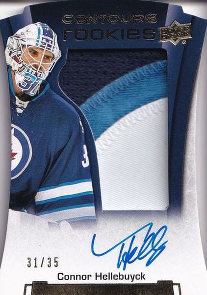 AUTO RC patch karta CONNOR HELLEBUYCK 15-16 Contours Rookies /35